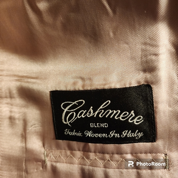 Last Chance Cashmere Christian Aujard Men Suit Blazer Jacket 42L woven in Italy. - Picture 3 of 12